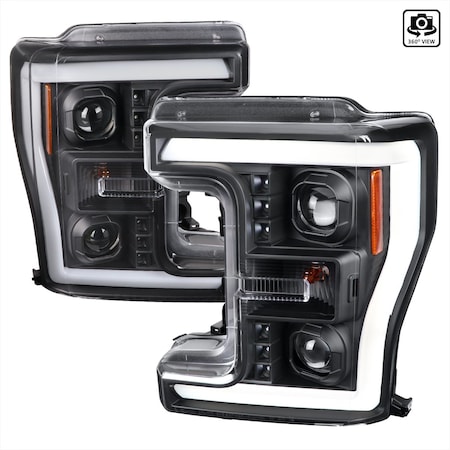 Spec-D Tuning 17-19 FORD F250 PROJECTOR HEAD LIGHTS, PK 2 2LHP-F25017JM-TM